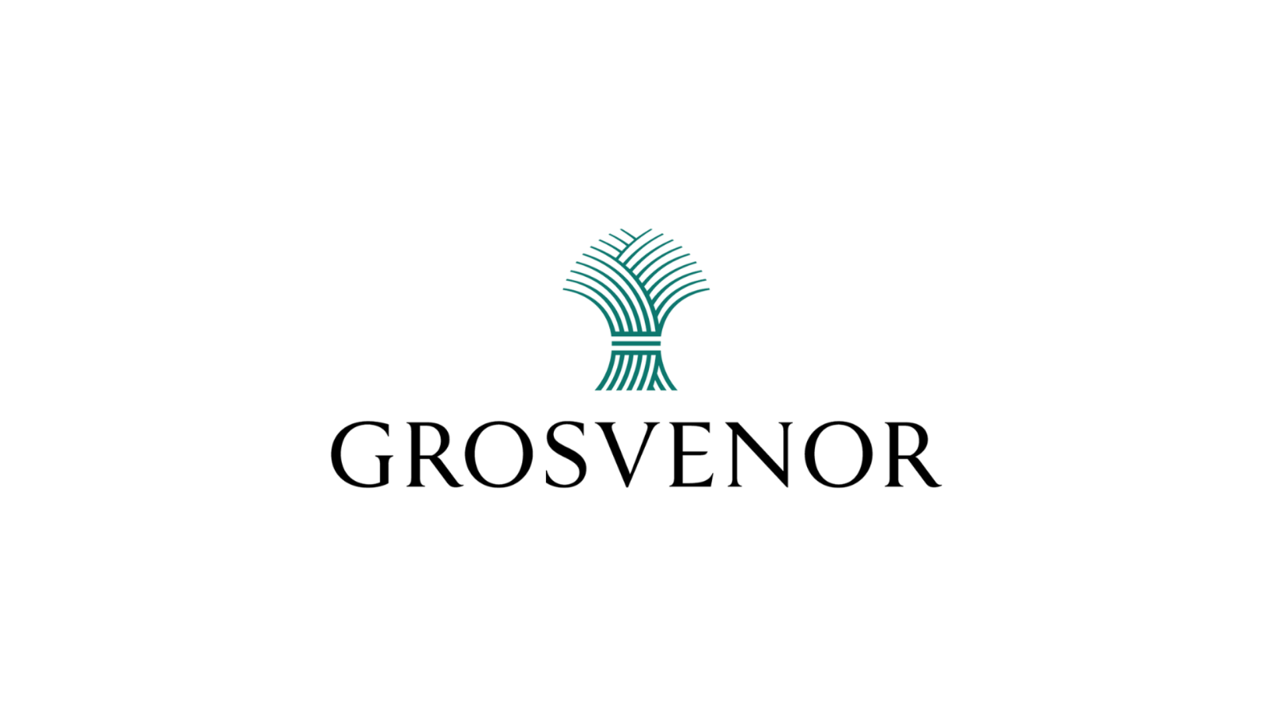 Grosvenor logo featuring a green wheat sheaf design