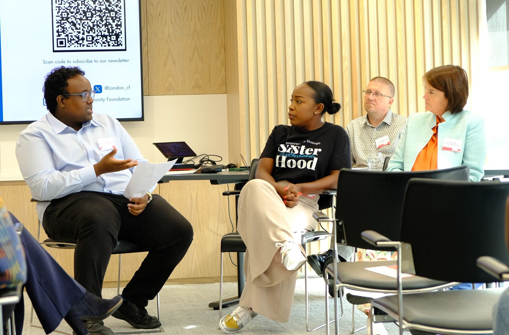 Panellists in discussion at the Youth Futures Fund event